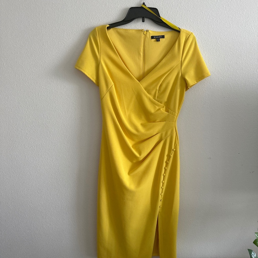 Yellow dress with slit